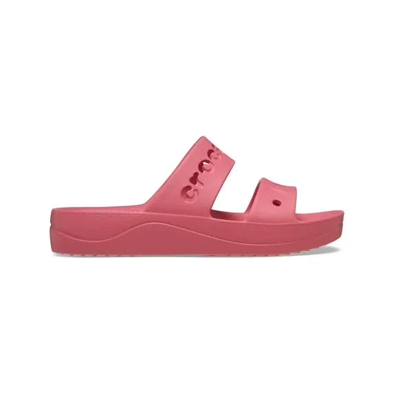 Crocs Baya Platform Unisex Slide Sandals Hot Blush – Casual Slip-On Shoes, Medium