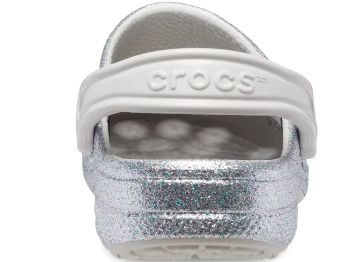 Crocs Baya Silver Glitter Clogs Mens4/Womens6 New - image 3