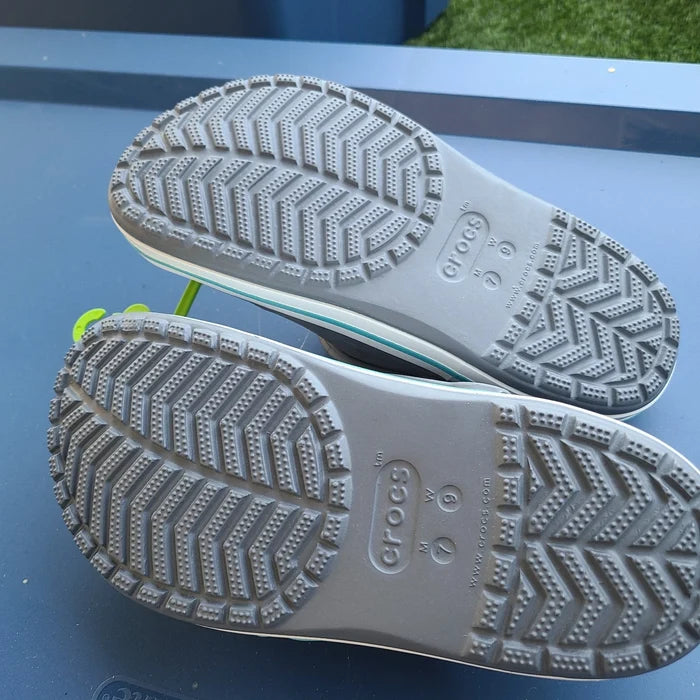 Crocs Bayaband Unisex Clogs Charcoal Multi – Lightweight 205089-1T9, M7W9 NWT