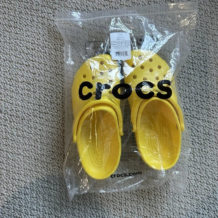 Crocs Classic Clog Unisex Lemon Yellow – Men's 5  Women's 7, 10001-7C1 New