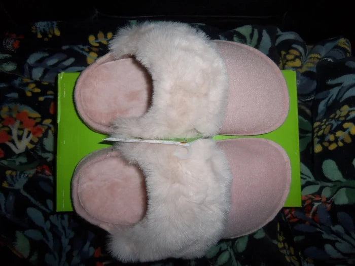 Crocs Classic Luxe Women's Fuzzy Scuff Slippers Rose Dust Pink – W4/M2 Kids, New