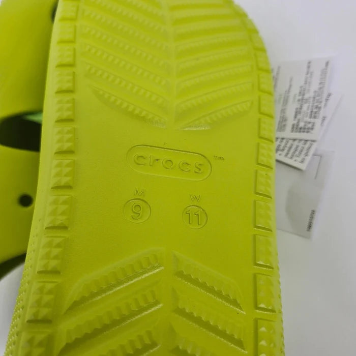 Crocs Classic Sandal v2 Unisex Limeade Green – Two-Strap Slides, M9/W11 NWT