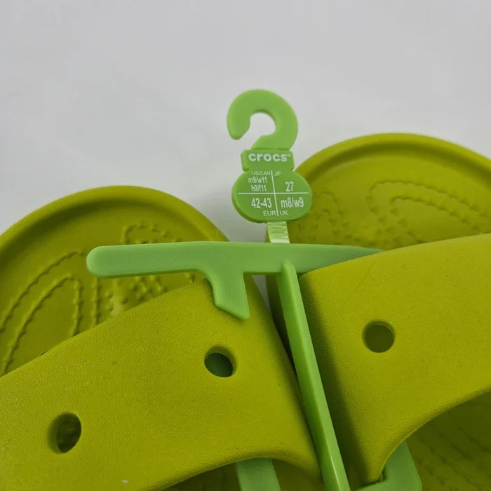 Crocs Classic Sandal v2 Unisex Limeade Green – Two-Strap Slides, M9/W11 NWT