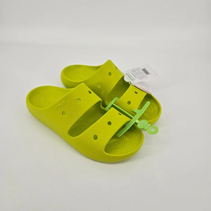 Crocs Classic Sandal v2 Unisex Limeade Green – Two-Strap Slides, M9/W11 NWT