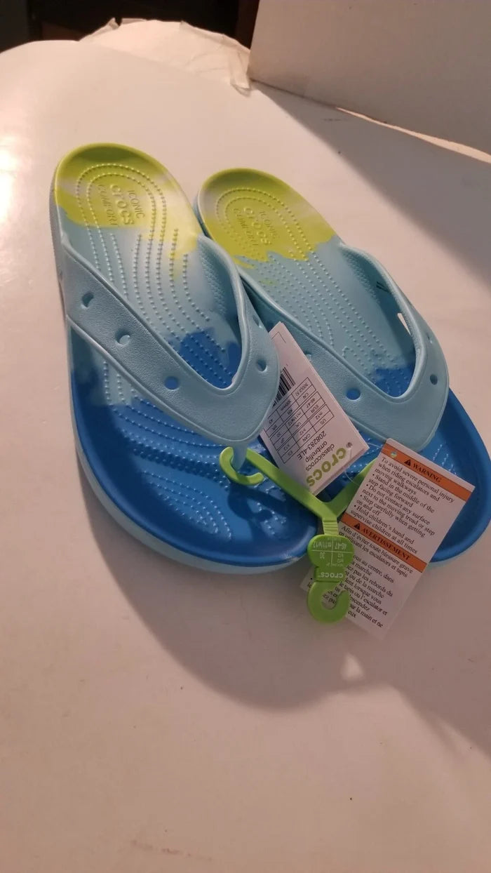 Crocs Flip Flops Unisex – Thong Sandals, M12/W14, Style 208283-4LE, New