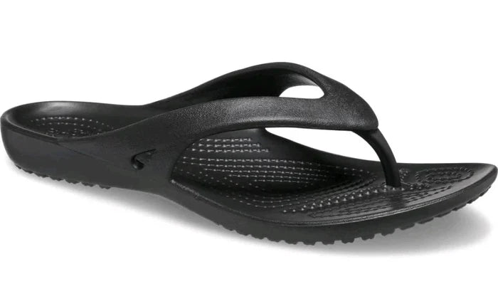 Crocs Kadee II Women's Flip Flop Sandals Black – Summer Thong Shoes, Size 6 / Kids 4Y (J4), New