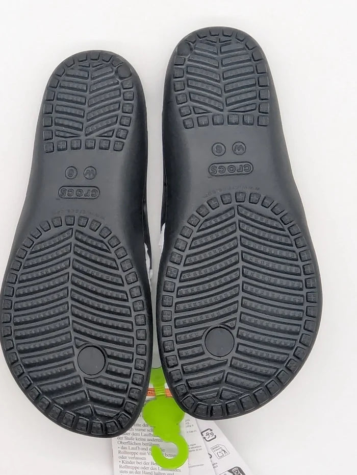 Crocs Kadee II Women's Flip Flop Sandals Black – Summer Thong Shoes, Size 6 / Kids 4Y (J4), New