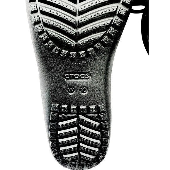 Crocs Kadee II Women's Flip Flops Black – Comfort Thong Sandals, Size 10