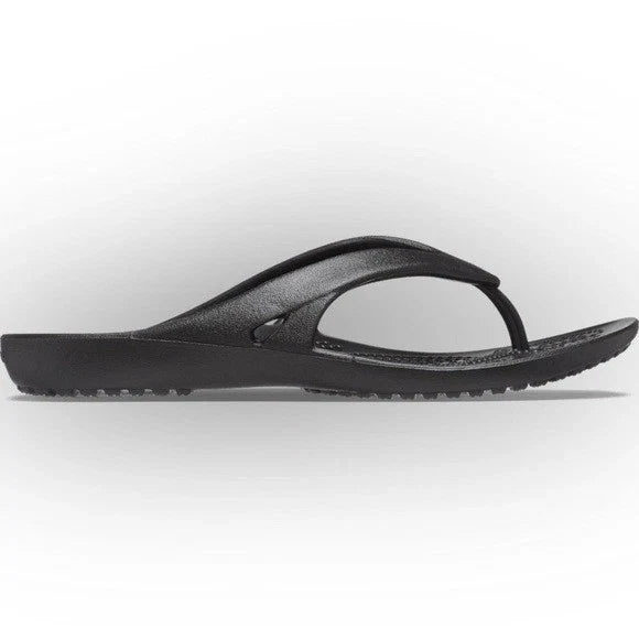 Crocs Kadee II Women's Flip Flops Black – Comfort Thong Sandals, Size 10