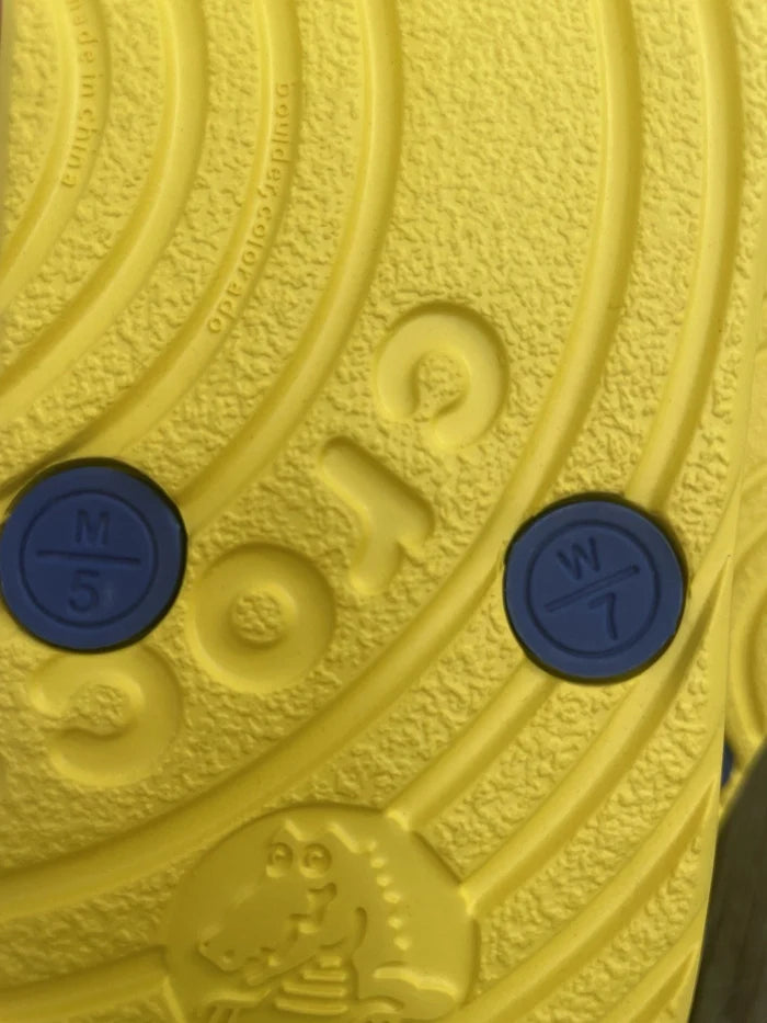 Crocs Kadee Women's Flip Flops Yellow Blue – W7 / M5, NWT