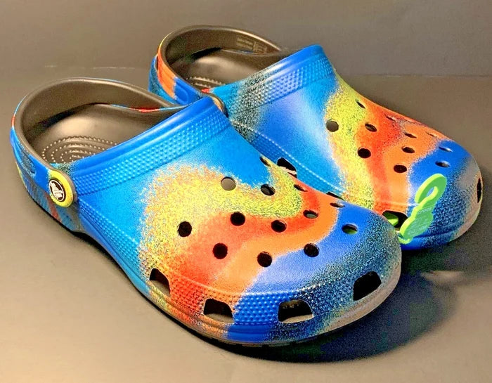 Crocs Tie-Dye Clog Unisex Rainbow – Blue Yellow Orange Red, W11/M9 NWT