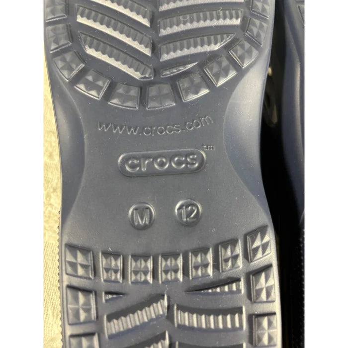 Crocs Unisex Thong Flip Flop Sandals Navy Blue – Comfort Casual Shoes, M12W14