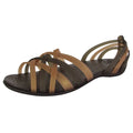 Crocs Womens Huarache Flat Open Toe Sandal Shoes, Bronze/Espresso, US 5 - image 1