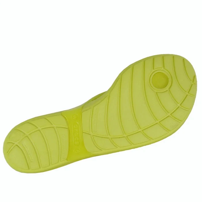 Crocs Womens Really Sexi Flip Flop Sandal Shoes, Chartreuse/Chartreuse, US 4 - image 2