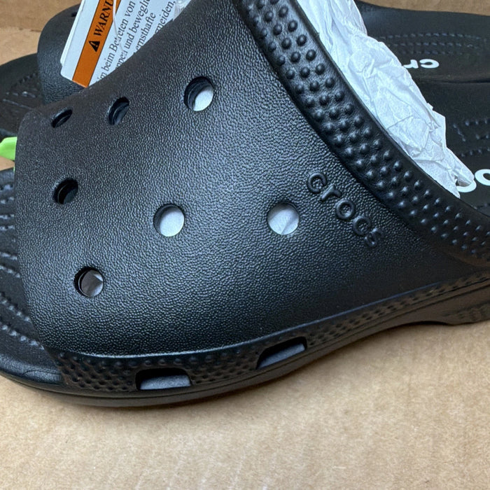 Crocs Women's Slide Sandals Black – Lightweight Slip-On Shoes, US 5 / EU 34-35