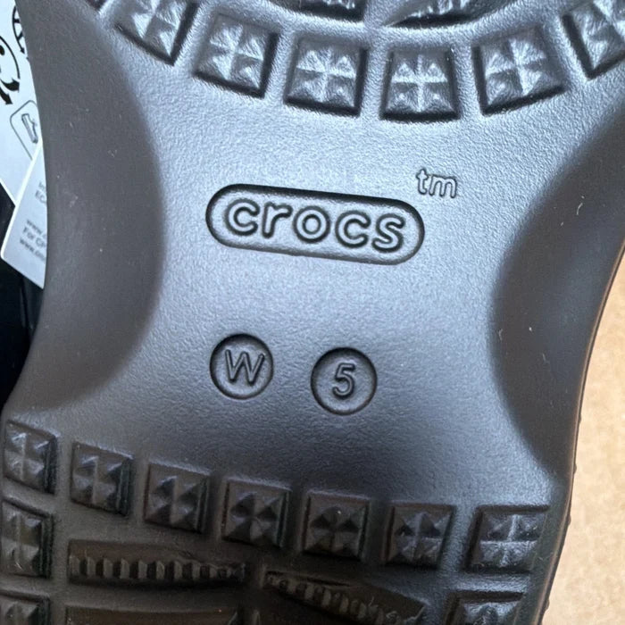 Crocs Women's Slide Sandals Black – Lightweight Slip-On Shoes, US 5 / EU 34-35