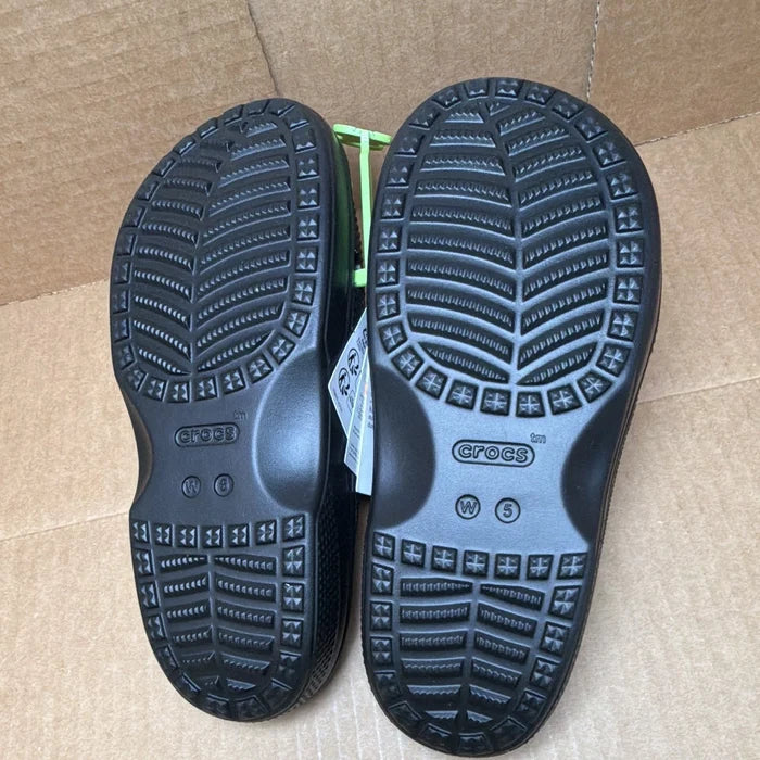 Crocs Women's Slide Sandals Black – Lightweight Slip-On Shoes, US 5 / EU 34-35