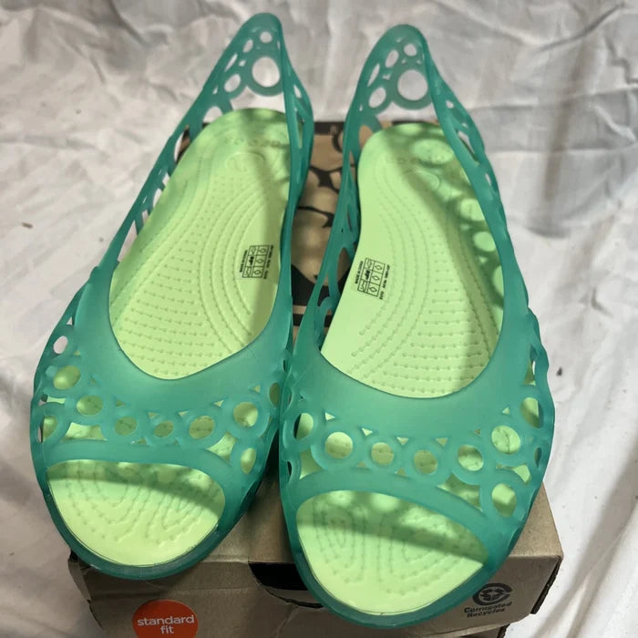 Crocs Women's Slip-On Sandals Aqua – Casual Water-Friendly Shoes, Size 9, NIB