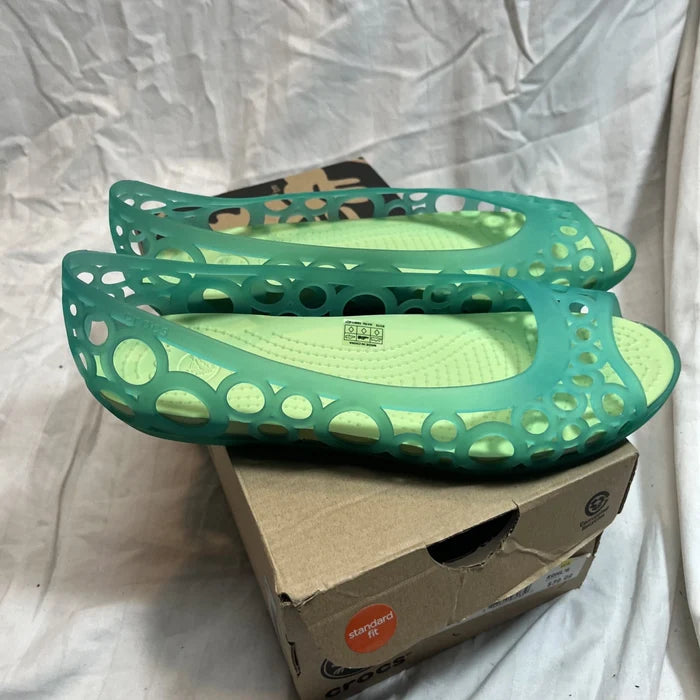 Crocs Women's Slip-On Sandals Aqua – Casual Water-Friendly Shoes, Size 9, NIB