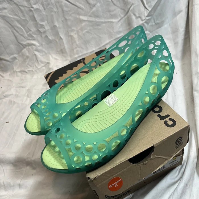 Crocs Women's Slip-On Sandals Aqua – Casual Water-Friendly Shoes, Size 9, NIB