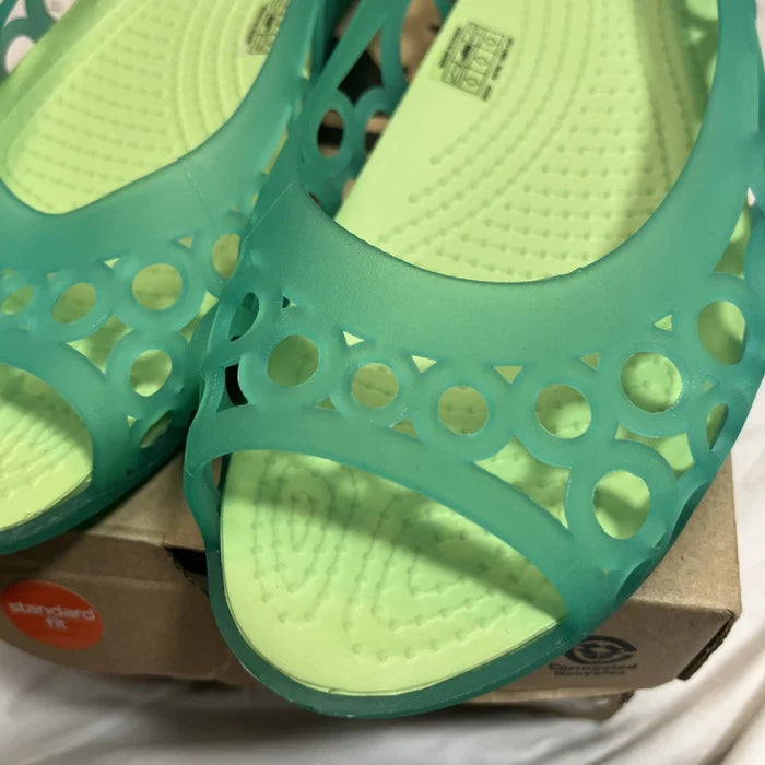 Crocs Women's Slip-On Sandals Aqua – Casual Water-Friendly Shoes, Size 9, NIB