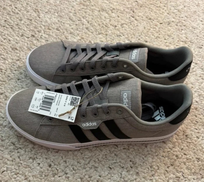 adidas Daily 3.0 Men's Sneakers Gray Black – FW3270, Size 10, NWT