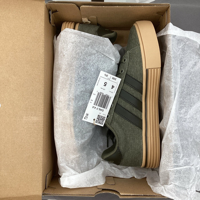 Adidas Daily 4.0 Sneakers Olive Green Unisex Casual Shoes Men's 4 Women's 5
