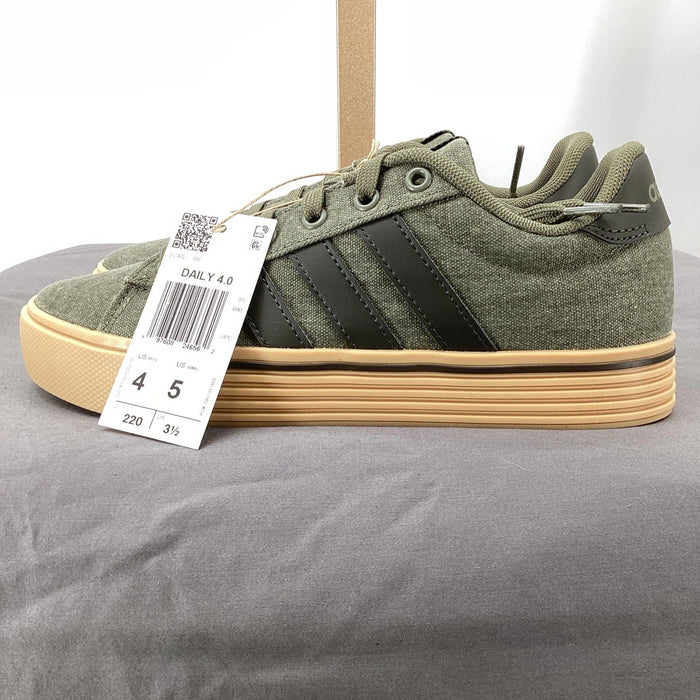 Adidas Daily 4.0 Sneakers Olive Green Unisex Casual Shoes Men's 4 Women's 5