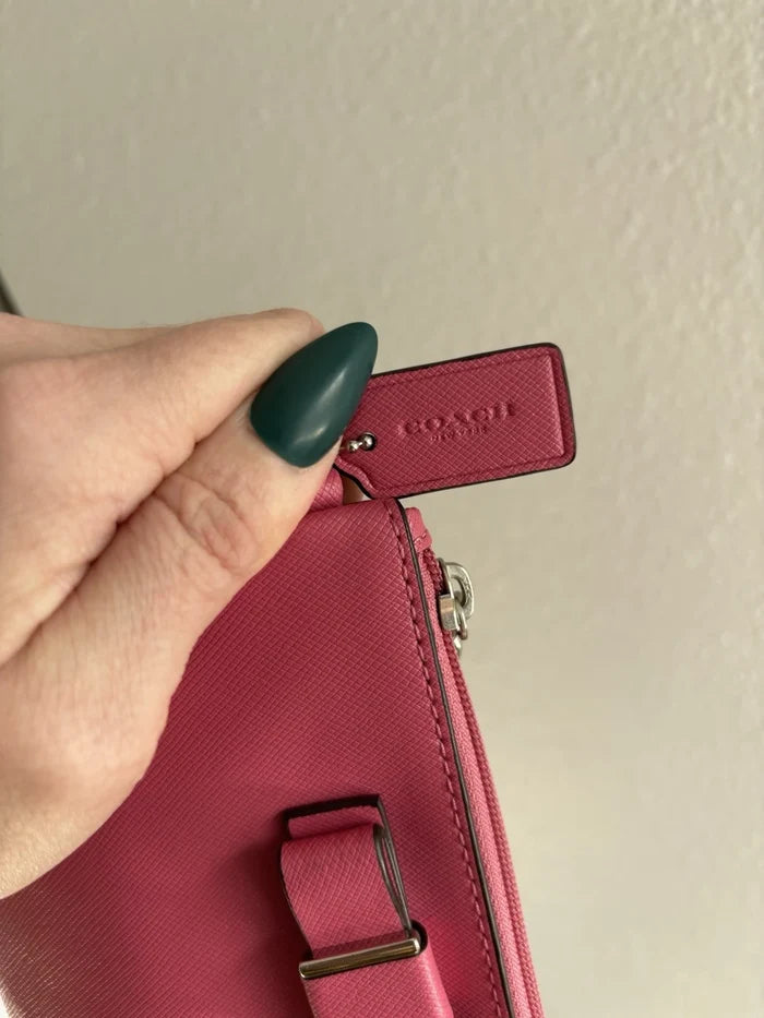 Coach Darcy Strawberry Wristlet – Authentic Genuine Leather Designer Clutch, New With Tags