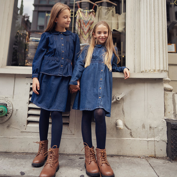 DENIM BUTTON DOWN DRESS