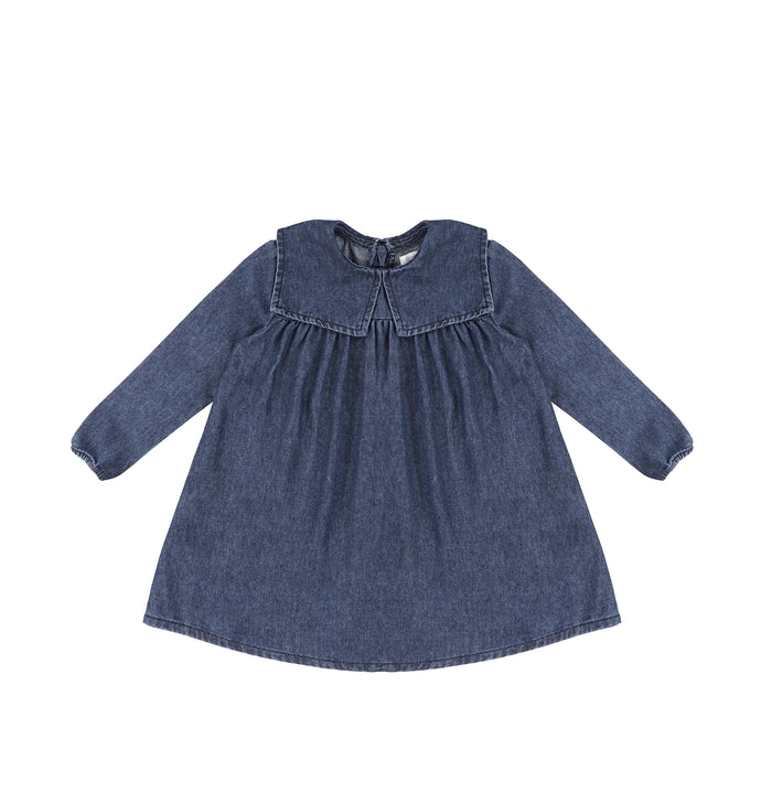 DENIM COLLAR DRESS