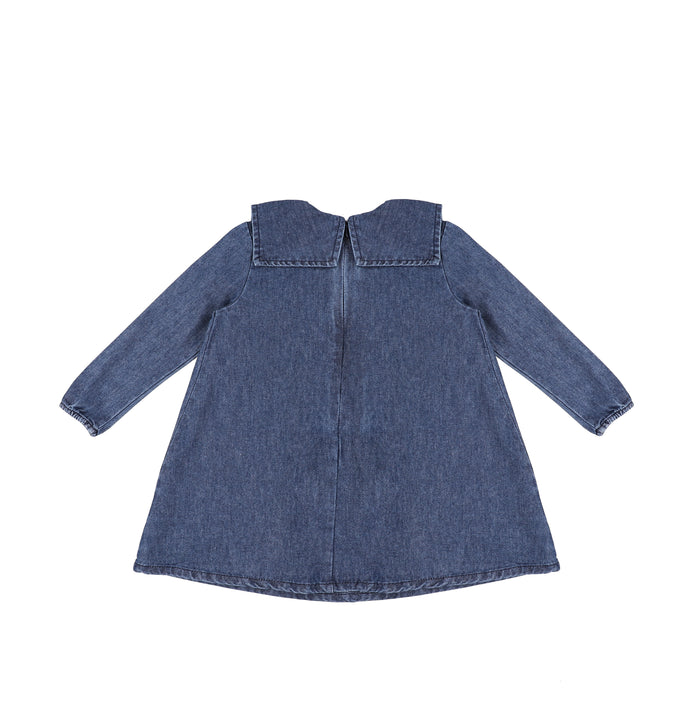 DENIM COLLAR DRESS