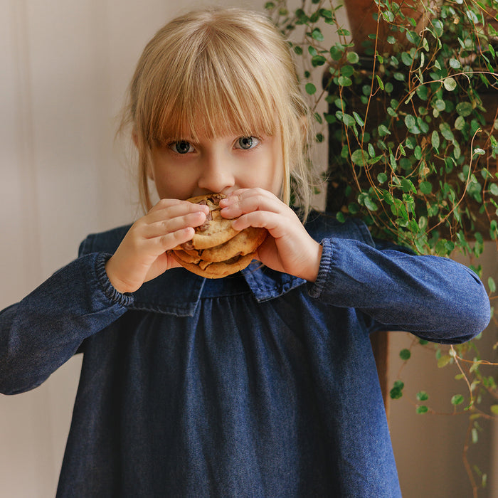 DENIM COLLAR DRESS