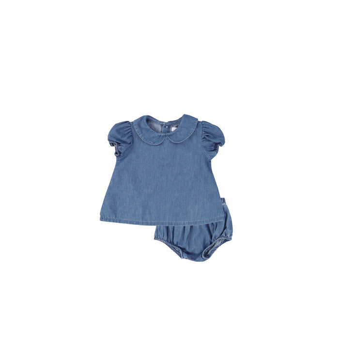 DENIM COLLAR SET