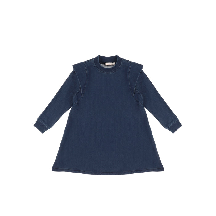 DENIM DETAIL DRESS