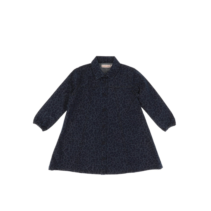 DENIM LEOPARD DRESS