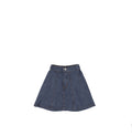 DENIM PANELED ALINE SKIRT