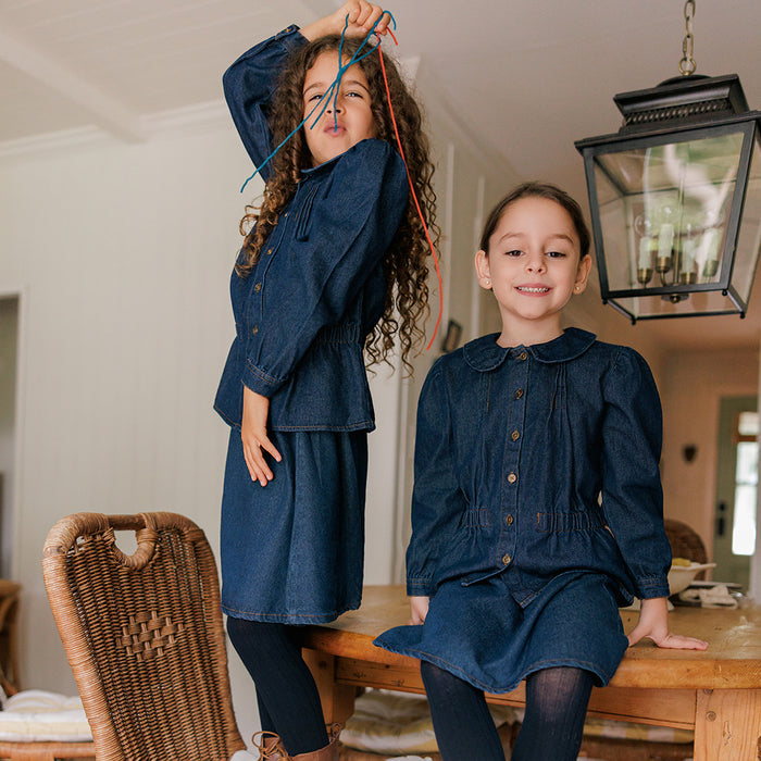 DENIM PEPLUM SKIRT
