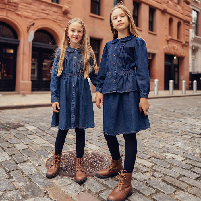DENIM PEPLUM SKIRT