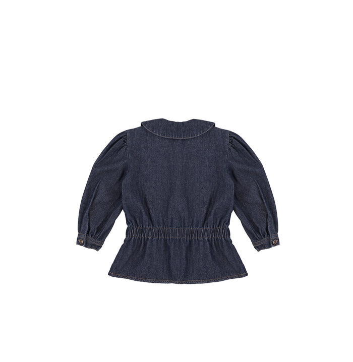 DENIM PEPLUM TOP