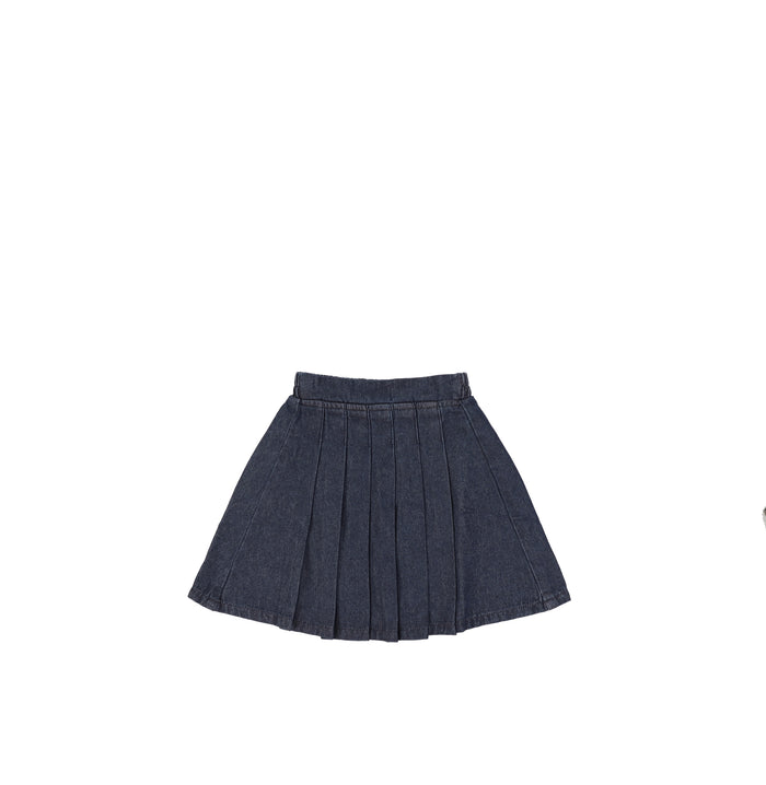 DENIM PLEATED SKIRT