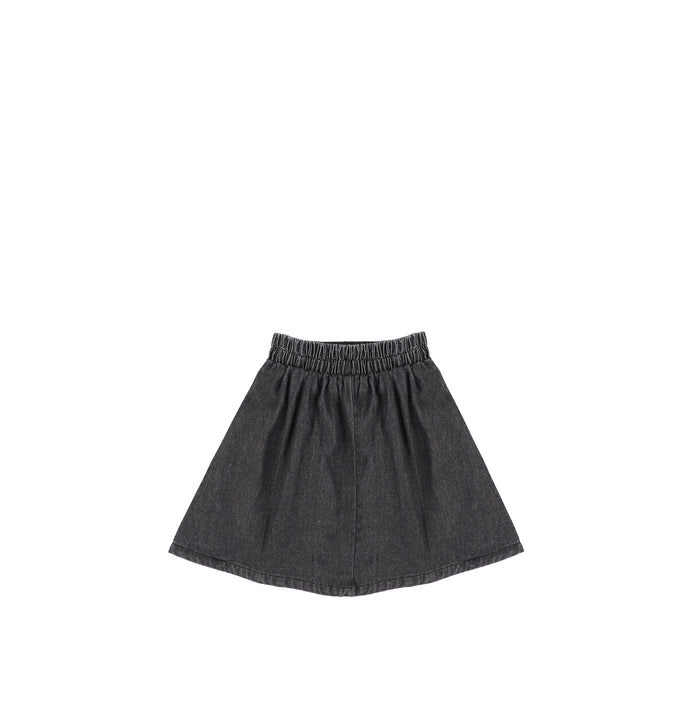 DENIM PLEATED SKIRT
