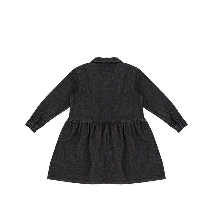 DENIM SEAM COLLAR DRESS