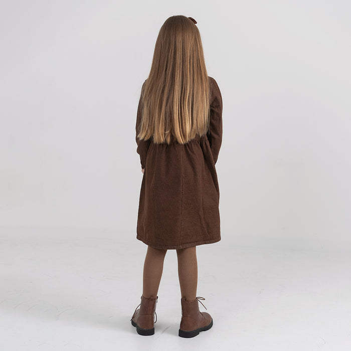 DENIM SEAM COLLAR DRESS