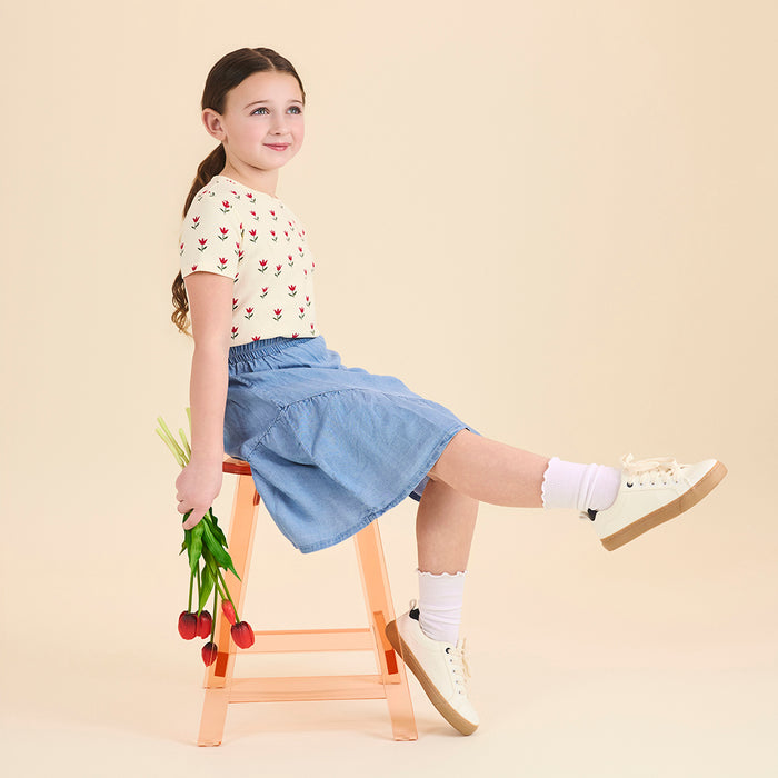 DENIM TENCEL SKIRT