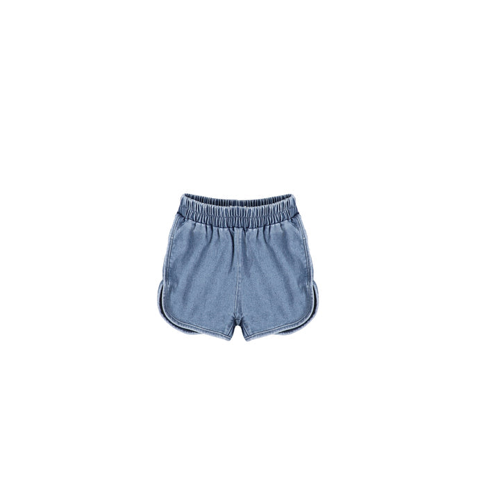 DENIM TRACKSHORTS