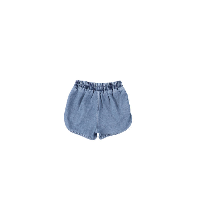 DENIM TRACKSHORTS