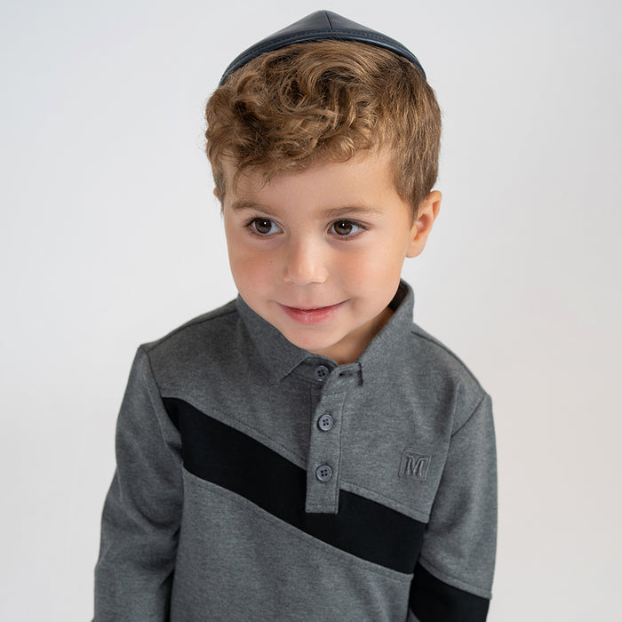 DIAGONAL STRIPE POLO