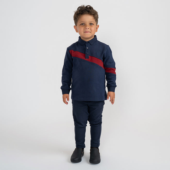 DIAGONAL STRIPE POLO