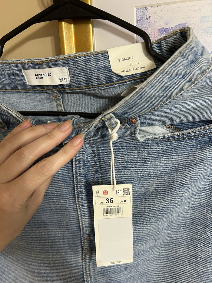 Donate,lfor someone who needs ! Women's Straight Light Wash Blue Denim Jeans
